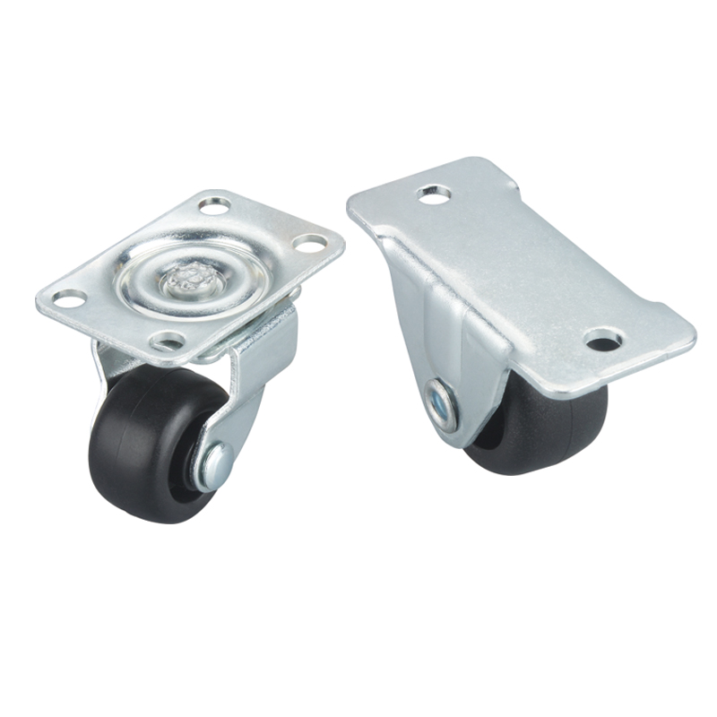 Caster 1 Inch PP Rigid Wheels Swivel Top Plates