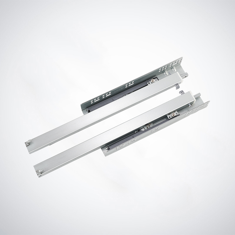 Full extension push-open undermount slide with pin fixing-for 16mm panel